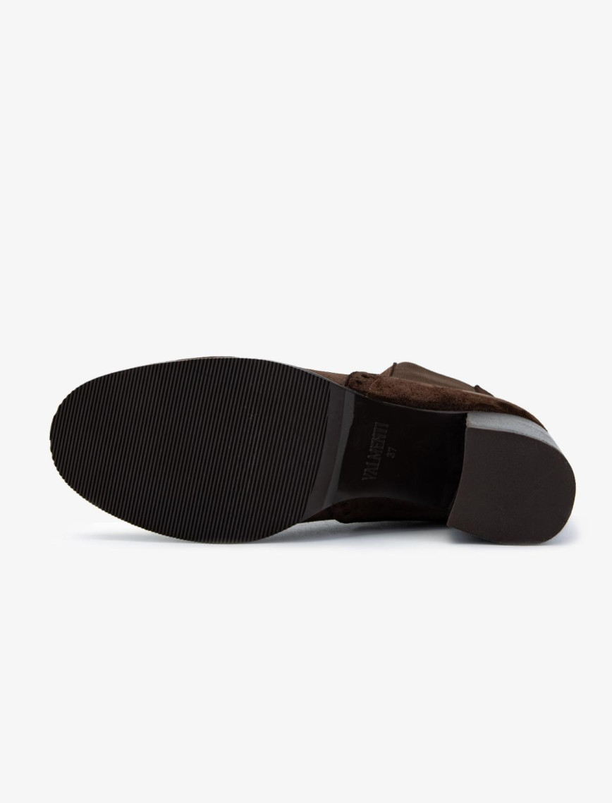 Valmenti Kadın Hakiki Deri Kahverengi Süet Casual Bot