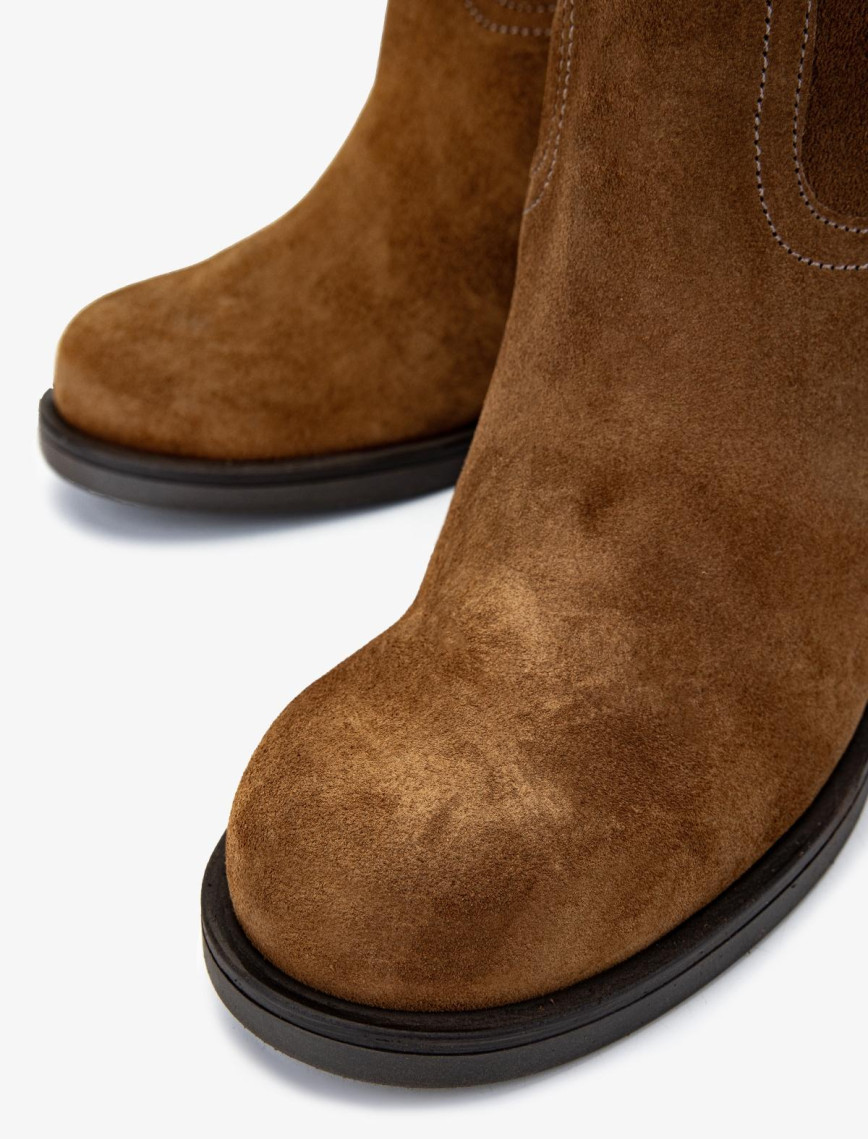 Valmenti Kadın Hakiki Deri Tütün Süet Casual Bot