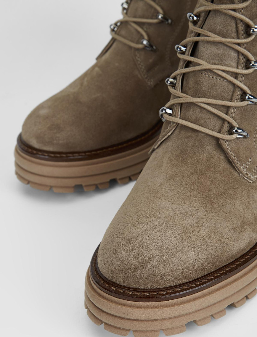 Valmenti Sirius Kadın Bej Süet Hakiki Deri Casual Bot