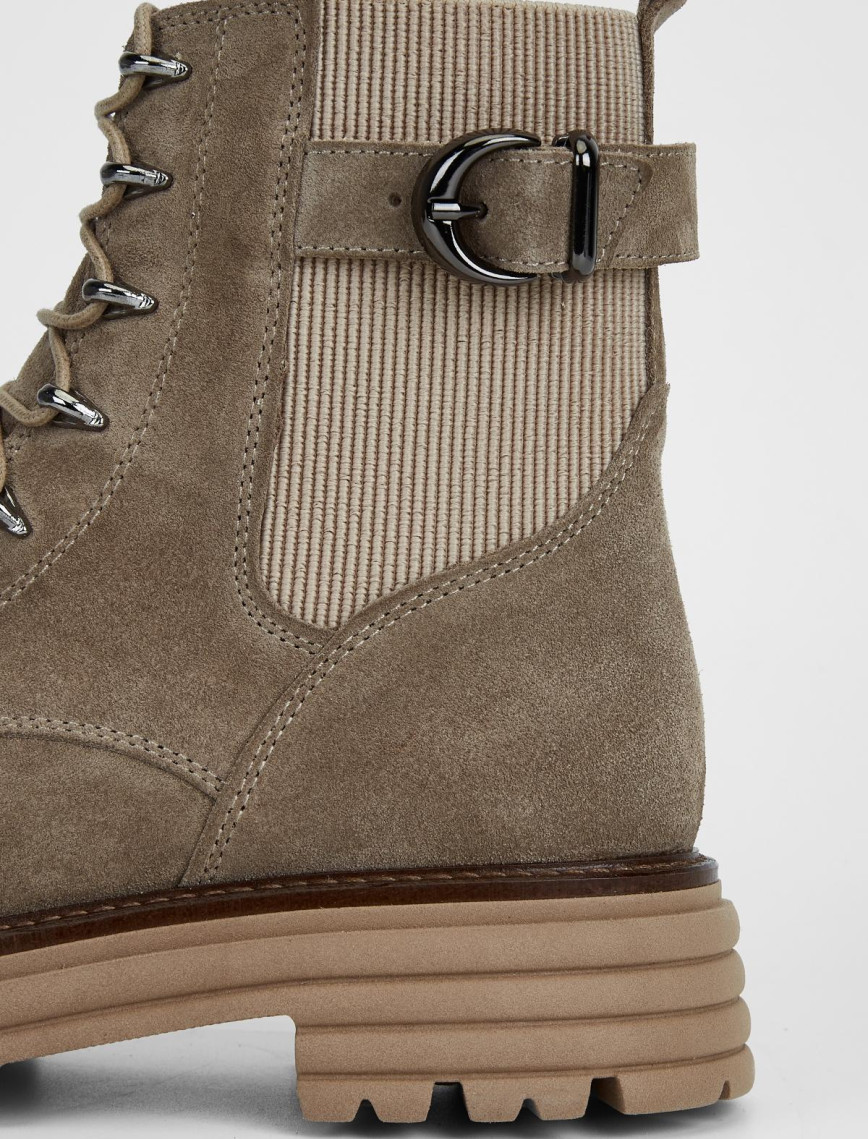 Valmenti Sirius Kadın Bej Süet Hakiki Deri Casual Bot