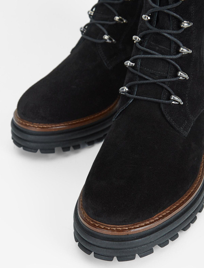 Valmenti Sirius Kadın Siyah Süet Hakiki Deri Casual Bot