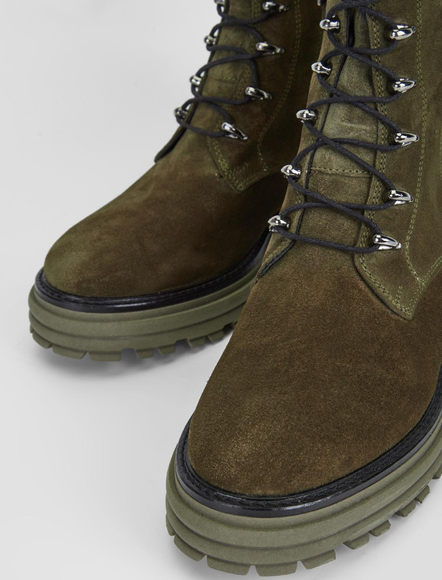 Valmenti Sirius Kadın Haki Süet Hakiki Deri Casual Bot