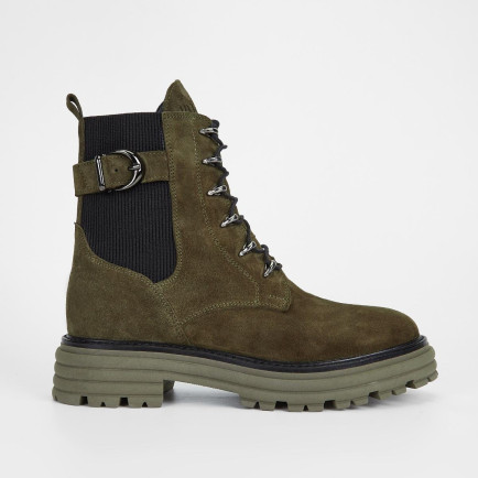 Valmenti Sirius Kadın Haki Süet Hakiki Deri Casual Bot