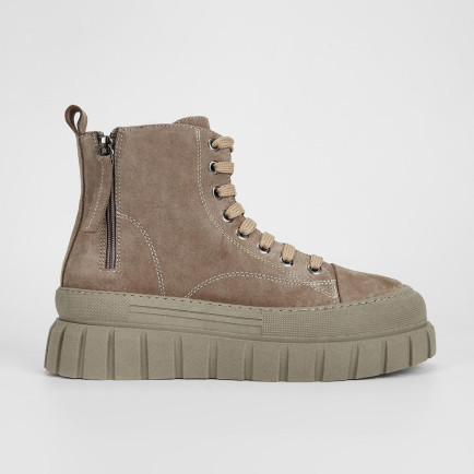 Valmenti Kadın Vizon Süet Hakiki Deri Casual Bot