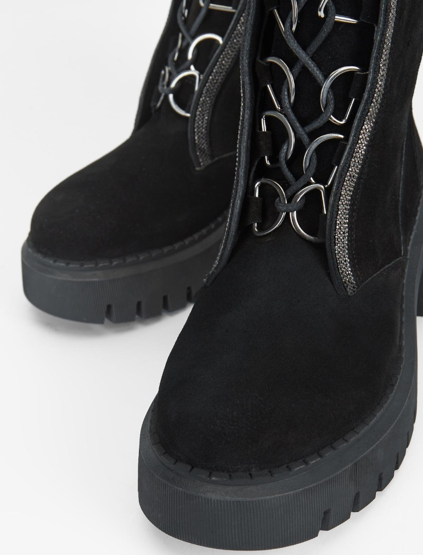 Valmenti Kadın Siyah Süet Hakiki Deri Casual Bot Valmenti Kadın Siyah Süet Hakiki Deri Casual Bot