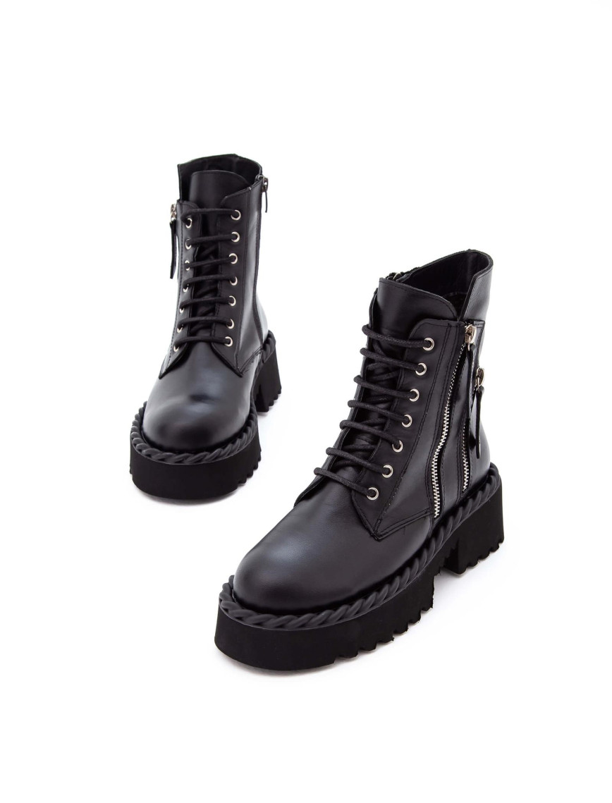 Tamer Tanca Kadın Hakiki Deri Siyah Analin POSTAL Bot