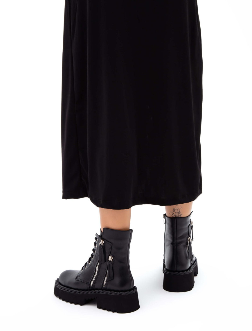 Tamer Tanca Kadın Hakiki Deri Siyah Analin POSTAL Bot