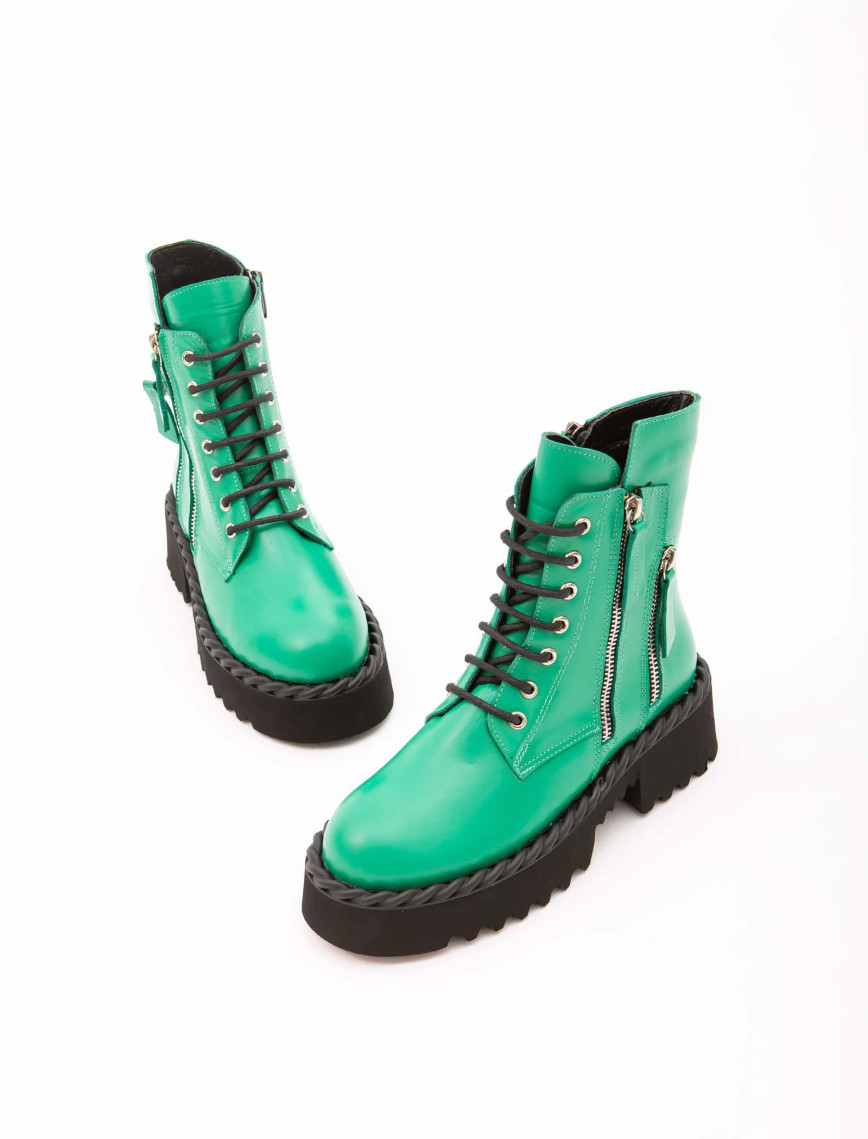 Tamer Tanca Kadın Hakiki Deri Yeşil POSTAL Bot