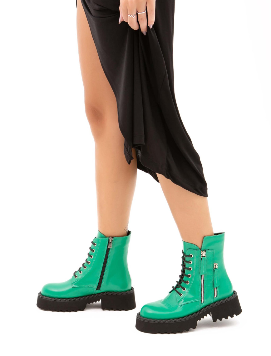 Tamer Tanca Kadın Hakiki Deri Yeşil POSTAL Bot