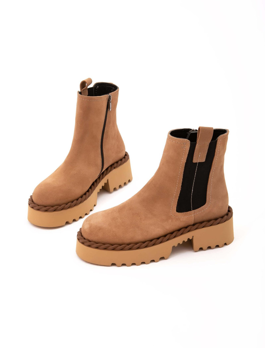 Tamer Tanca Kadın Hakiki Deri Bej Casual Bot Tamer Tanca Kadın Hakiki Deri Bej Casual Bot