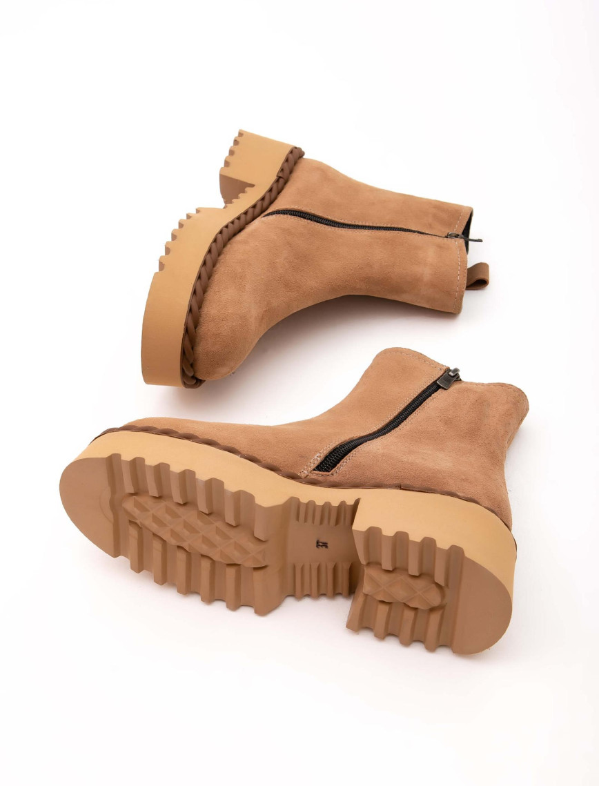 Tamer Tanca Kadın Hakiki Deri Bej Casual Bot Tamer Tanca Kadın Hakiki Deri Bej Casual Bot