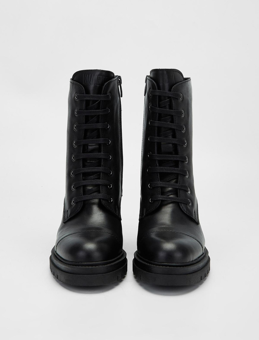 Valmenti Kadın Siyah Hakiki Deri Casual Bot