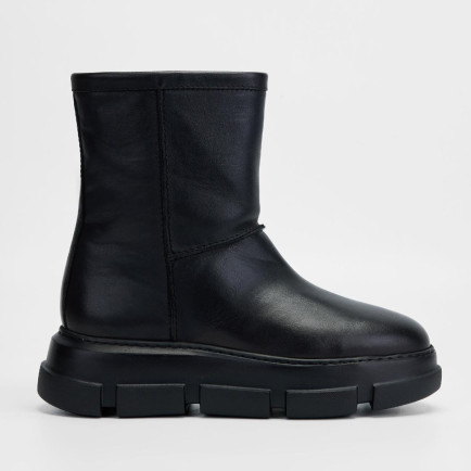 Valmenti Kadın Siyah Hakiki Deri Casual Bot