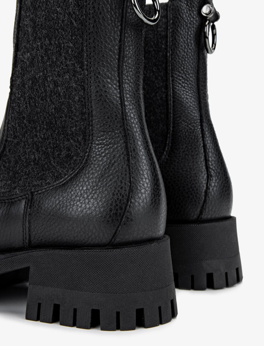 Valmenti Kadın Hakiki Deri Siyah Floter Düz Bot Valmenti Kadın Hakiki Deri Siyah Floter Düz Bot