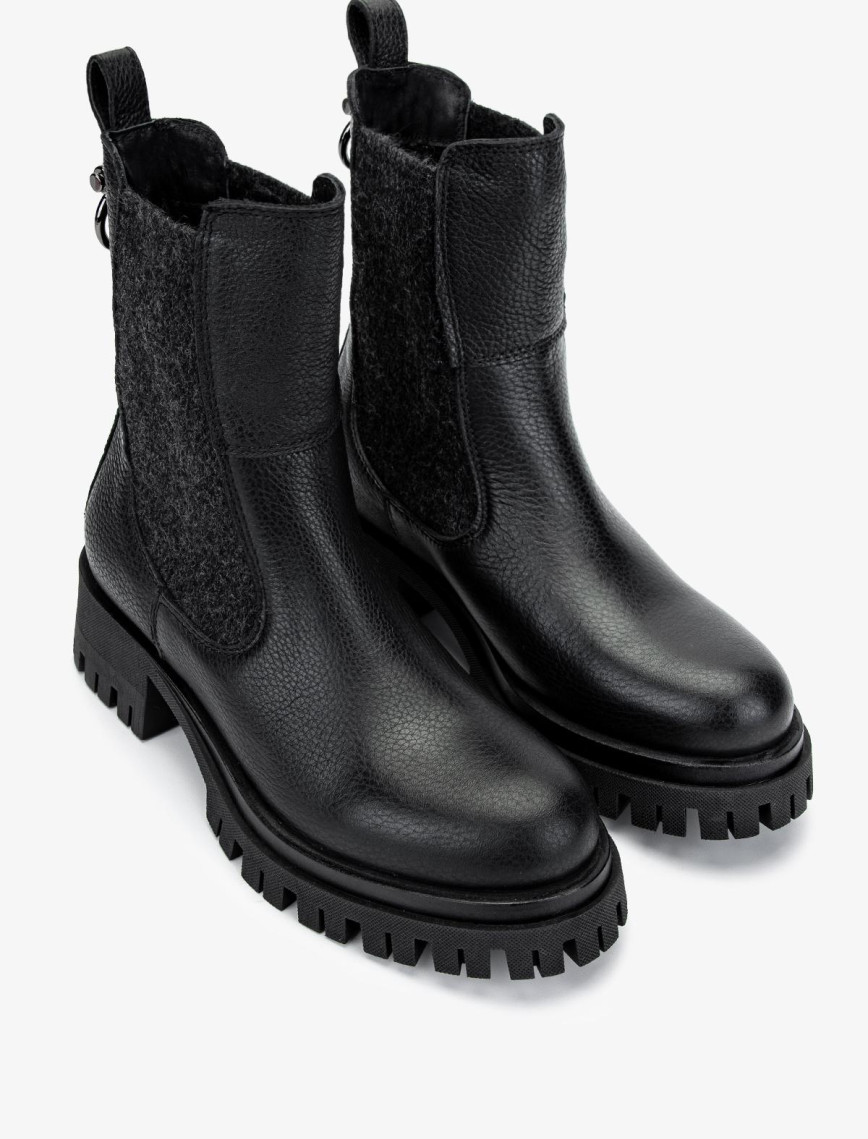 Valmenti Kadın Hakiki Deri Siyah Floter Düz Bot Valmenti Kadın Hakiki Deri Siyah Floter Düz Bot