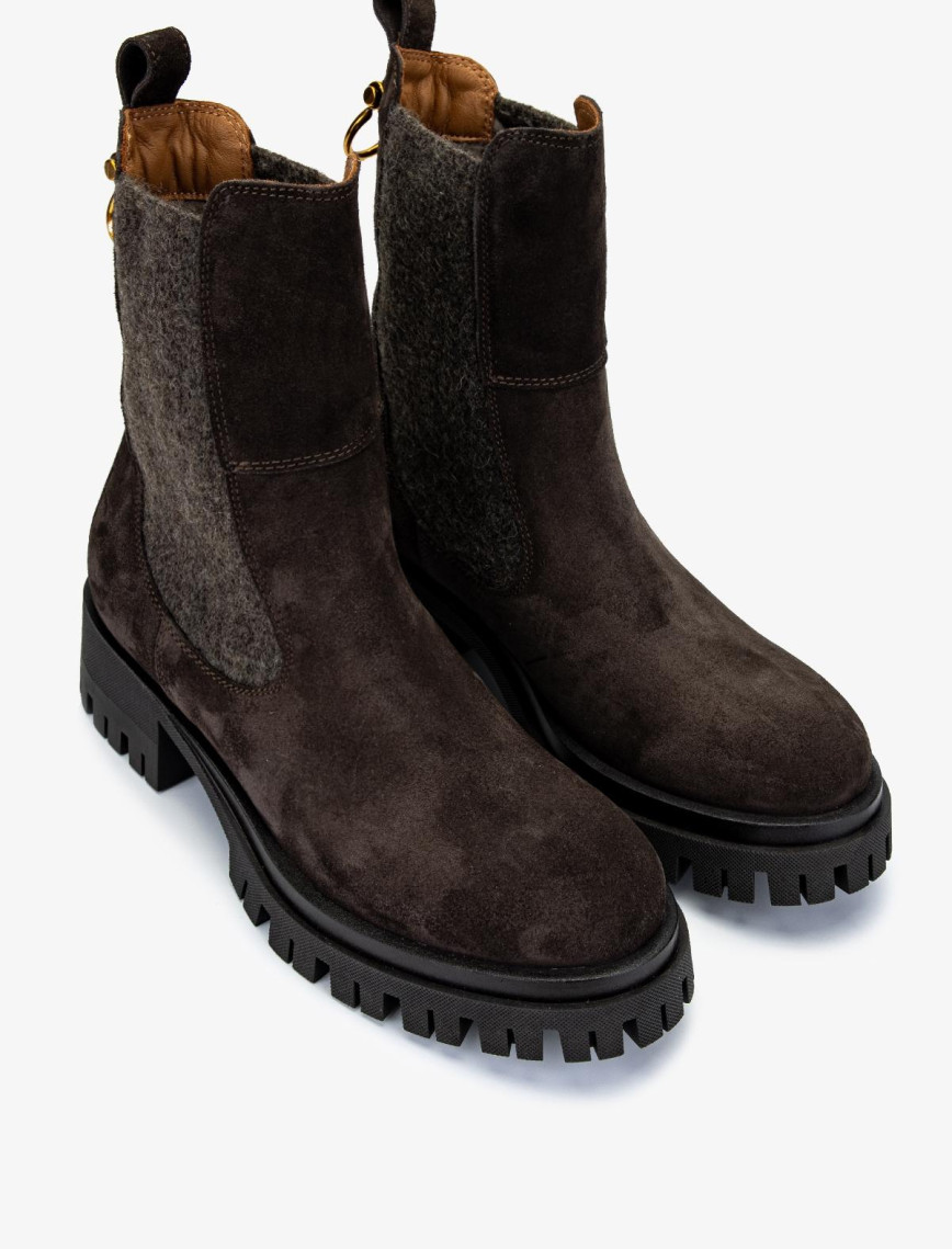 Valmenti Kadın Hakiki Deri Gri Düz Bot