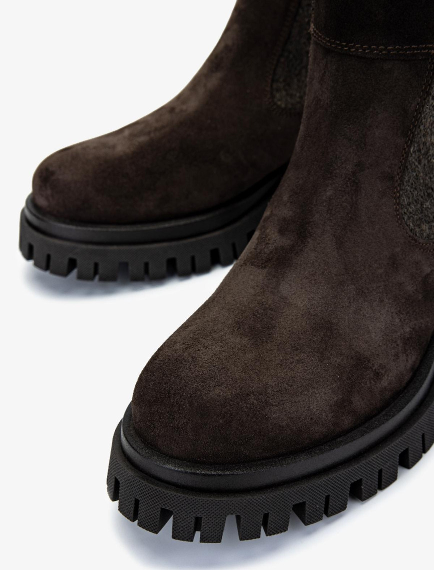 Valmenti Kadın Hakiki Deri Gri Düz Bot