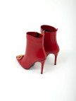 Tamer Tanca Kadın Hakiki Deri Kırmızı Topuklu Bot Tamer Tanca Kadın Hakiki Deri Kırmızı Topuklu Bot