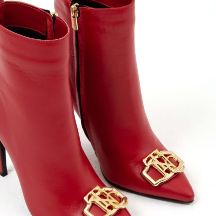 Tamer Tanca Kadın Hakiki Deri Kırmızı Topuklu Bot