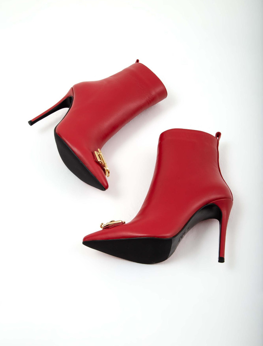 Tamer Tanca Kadın Hakiki Deri Kırmızı Topuklu Bot Tamer Tanca Kadın Hakiki Deri Kırmızı Topuklu Bot