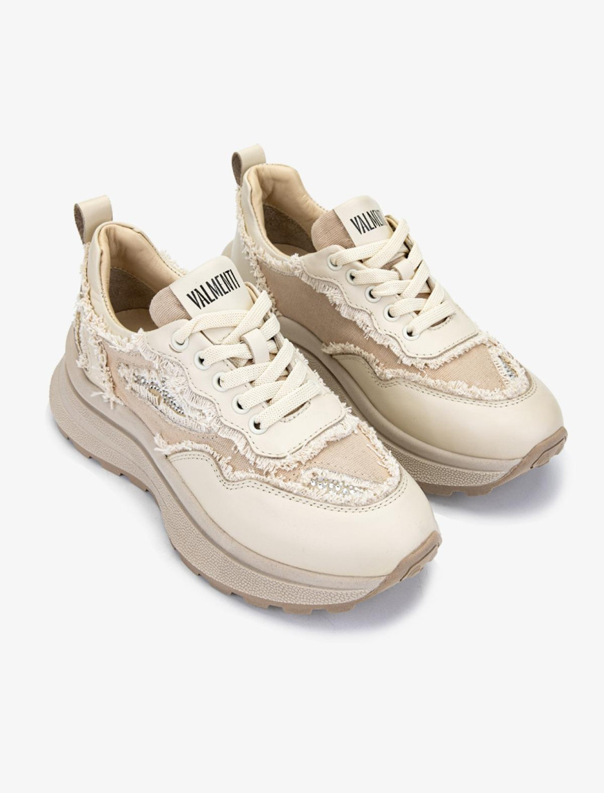 Valmenti Lovita Kadın Bej Hakiki Deri Sneakers & Spor Ayakkabı