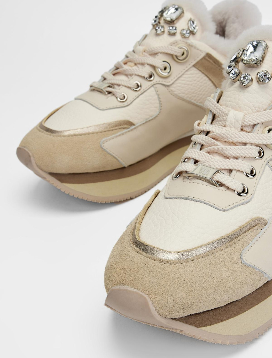 Valmenti Lina Kadın Bej Floter Hakiki Deri Sneakers & Spor Ayakkabı Valmenti Lina Kadın Bej Floter Hakiki Deri Sneakers & Spor Ayakkabı