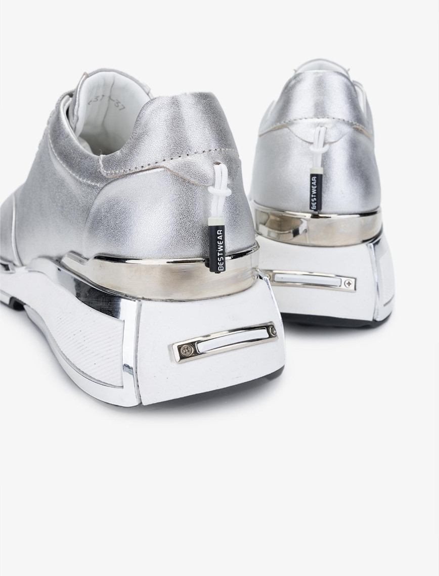 Valmenti Achernar Kadın Gümüş Metalik Hakiki Deri Sneakers & Spor Ayakkabı Valmenti Achernar Kadın Gümüş Metalik Hakiki Deri Sneakers & Spor Ayakkabı