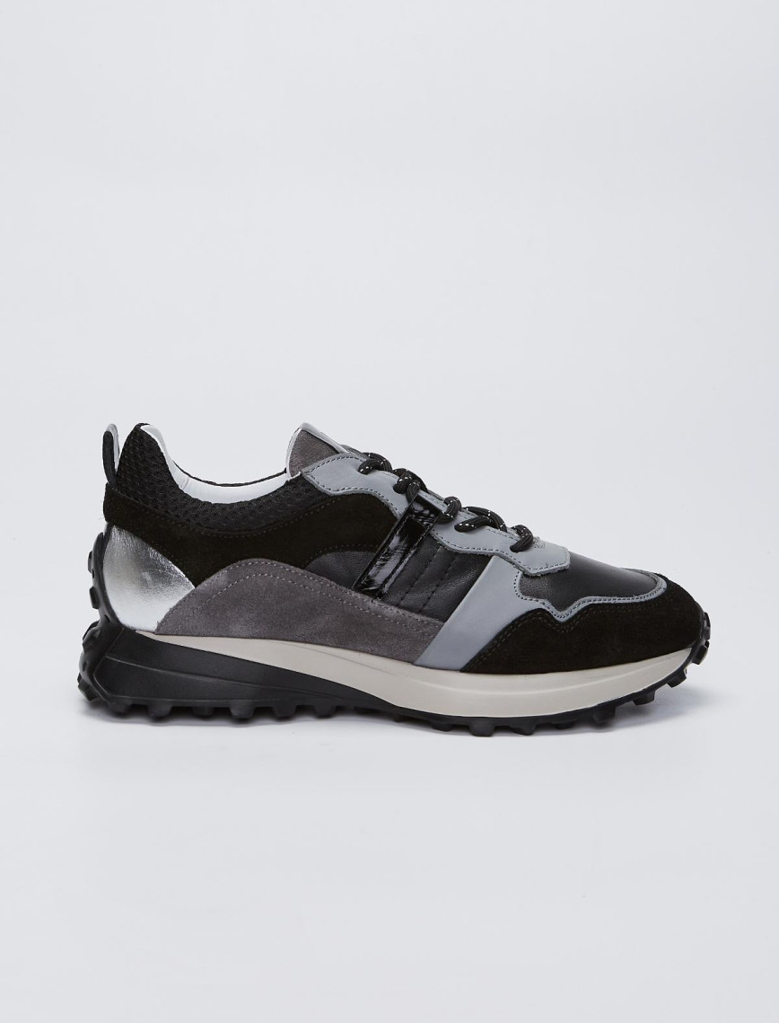 Valmenti İndiana Kadın Siyah Multi Hakiki Deri Spor Ayakkabı