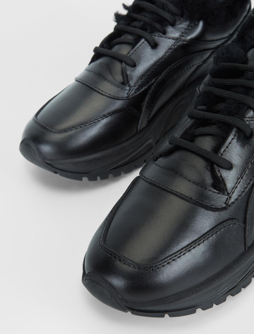 Valmenti Kadın Siyah Hakiki Deri Sneakers & Spor Ayakkabı