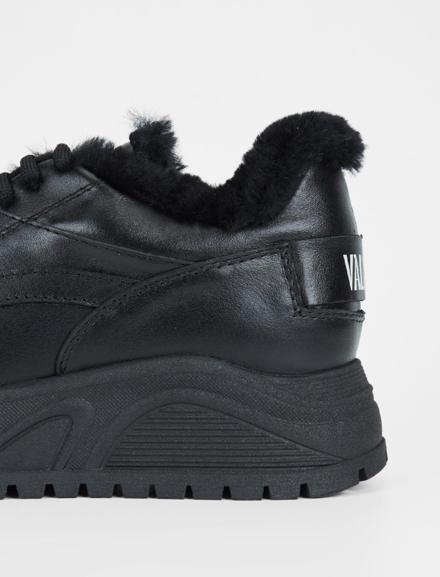 Valmenti Kadın Siyah Hakiki Deri Sneakers & Spor Ayakkabı