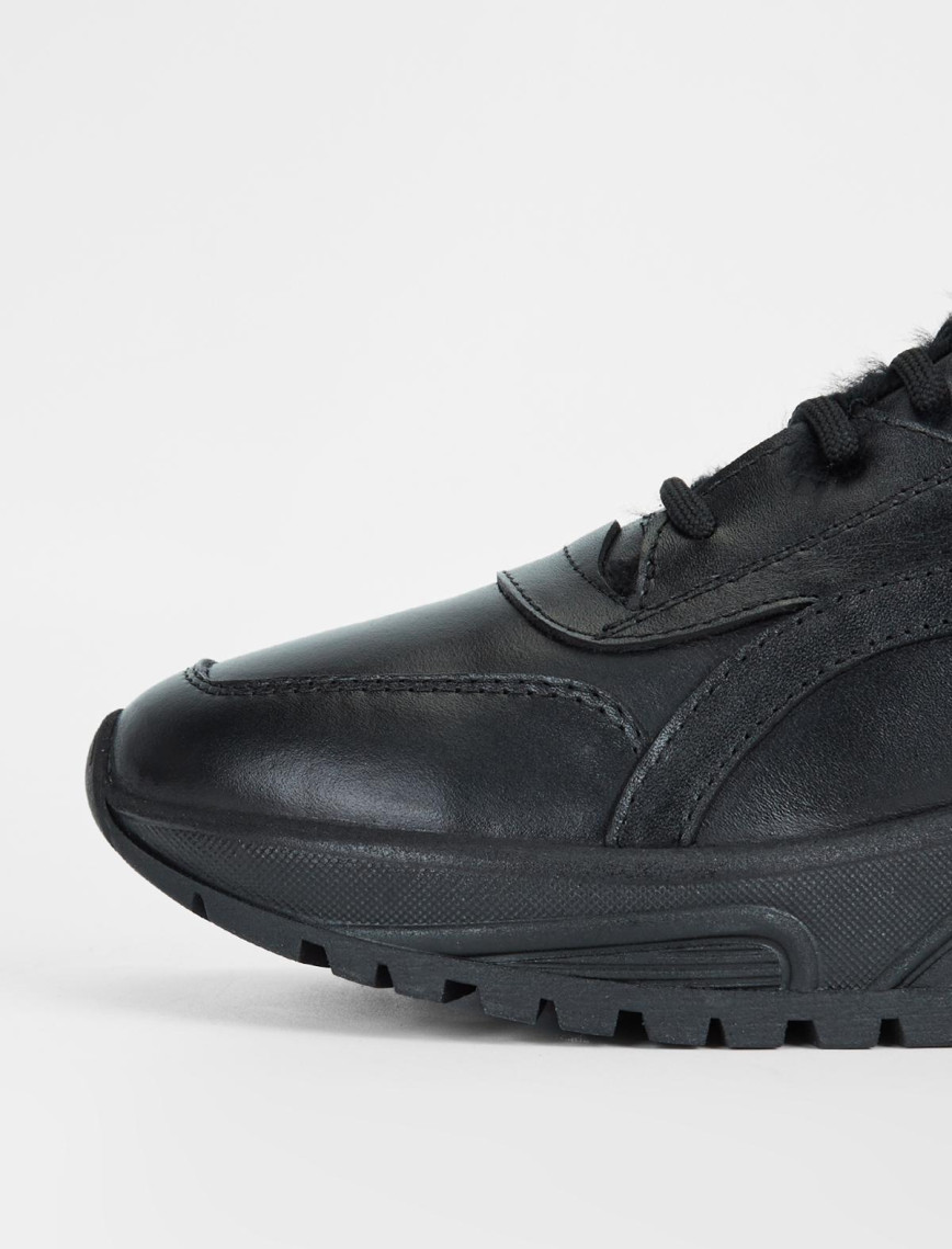 Valmenti Kadın Siyah Hakiki Deri Sneakers & Spor Ayakkabı