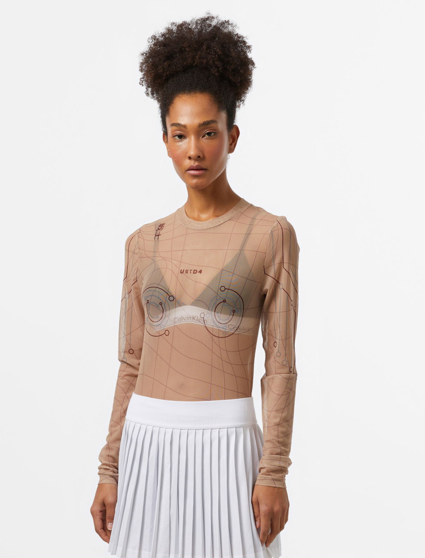 UNITED4 Kadın Krem T-Shirt