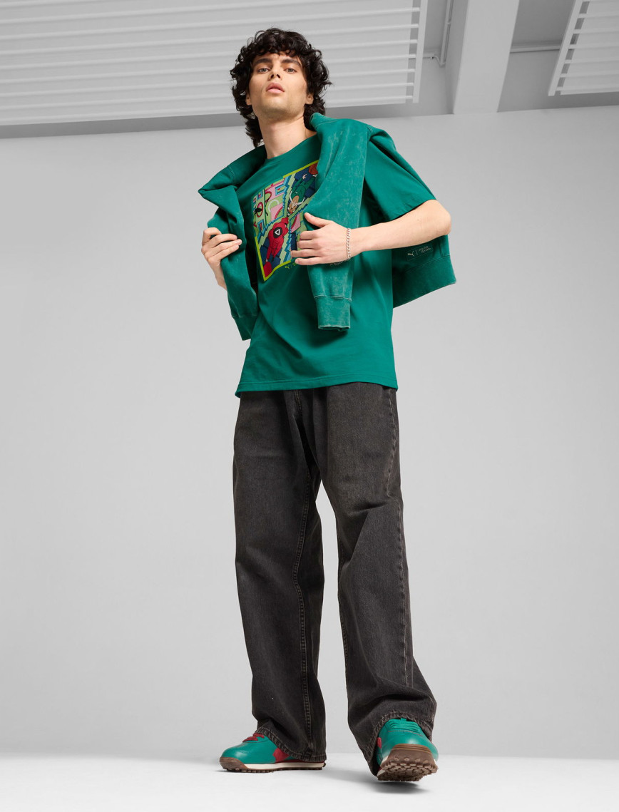 Puma X Squid Game Erkek Yeşil T-Shirt Puma X Squid Game Erkek Yeşil T-Shirt