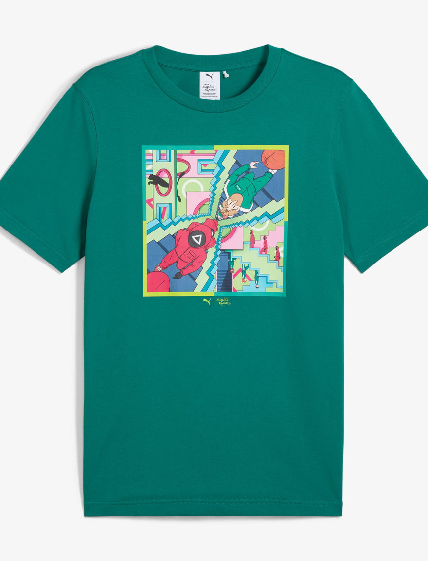 Puma X Squid Game Erkek Yeşil T-Shirt Puma X Squid Game Erkek Yeşil T-Shirt