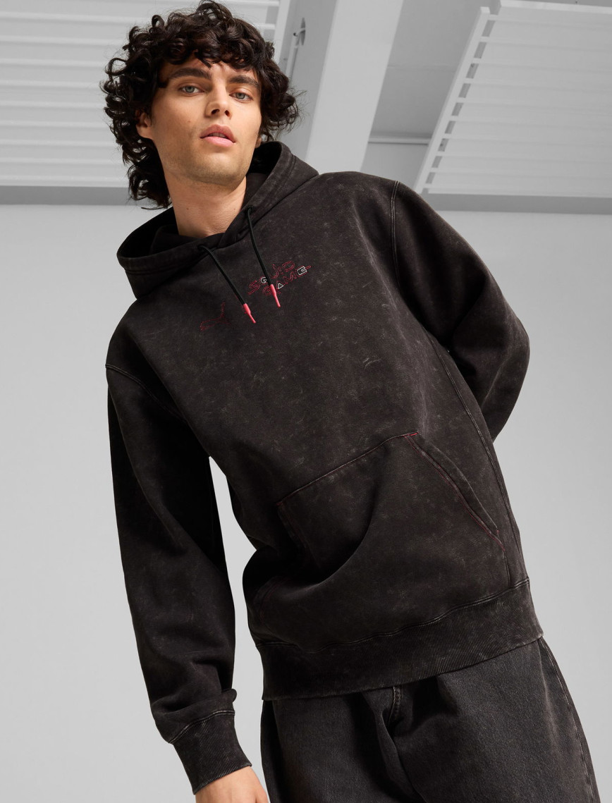 Puma X Squid Game Erkek Siyah Sweatshirt Puma X Squid Game Erkek Siyah Sweatshirt