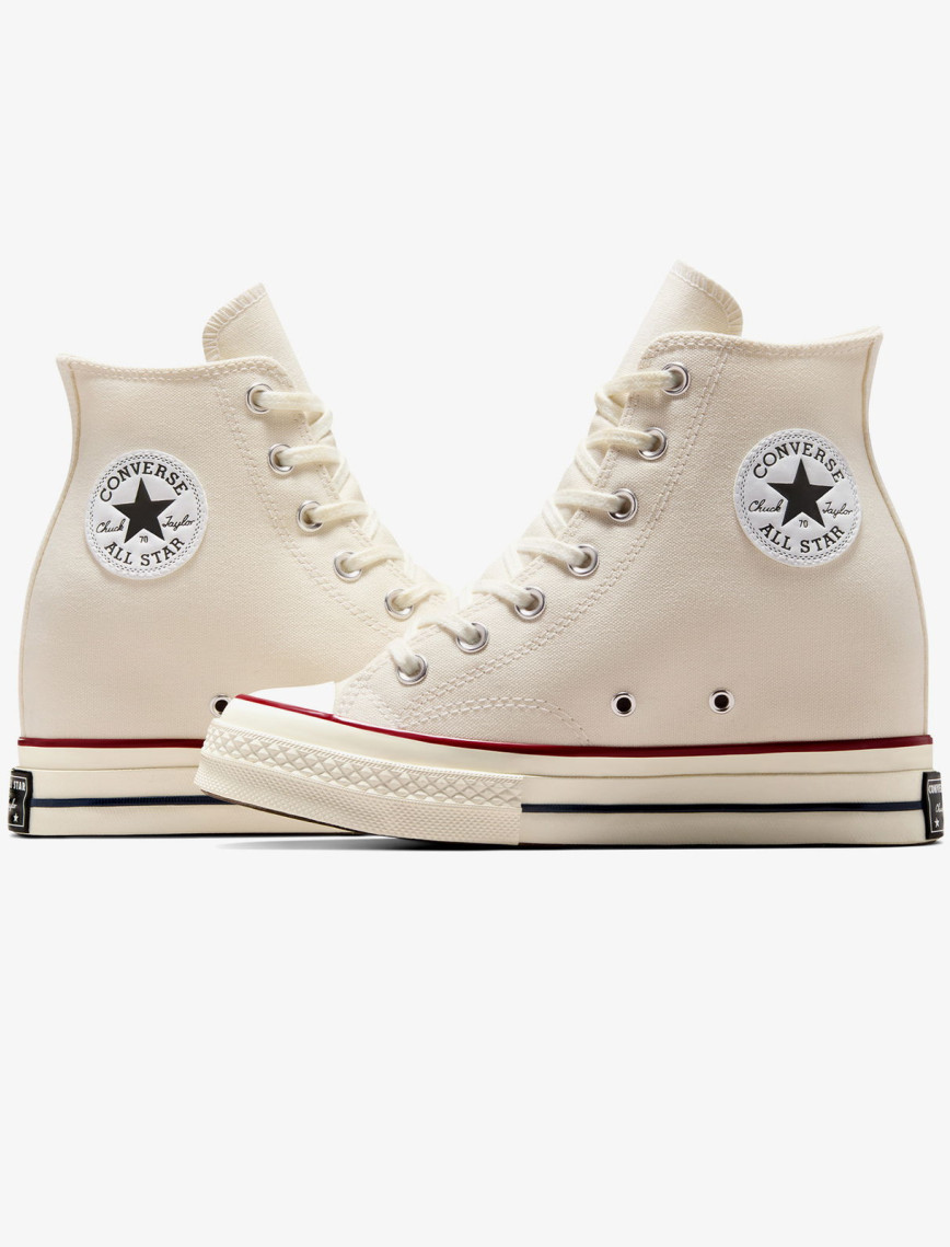Converse Chuck 70 Wedge Unisex Krem Platform Sneaker Converse Chuck 70 Wedge Unisex Krem Platform Sneaker