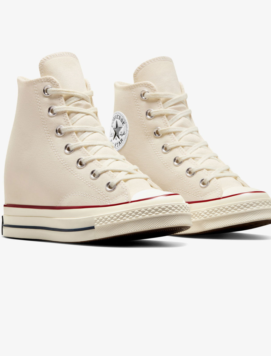 Converse Chuck 70 Wedge Unisex Krem Platform Sneaker Converse Chuck 70 Wedge Unisex Krem Platform Sneaker