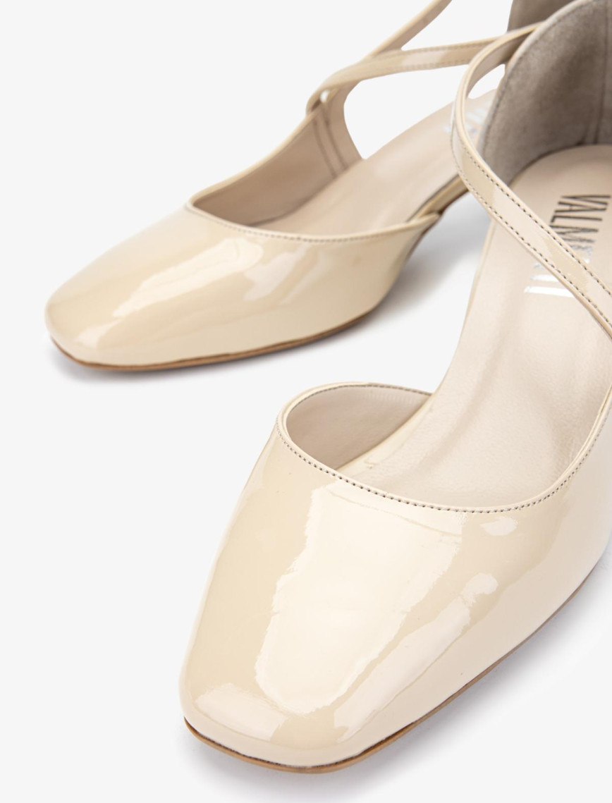 Valmenti Terza Kadın Bej Rgn Hakiki Deri Topuklu Ayakkabı