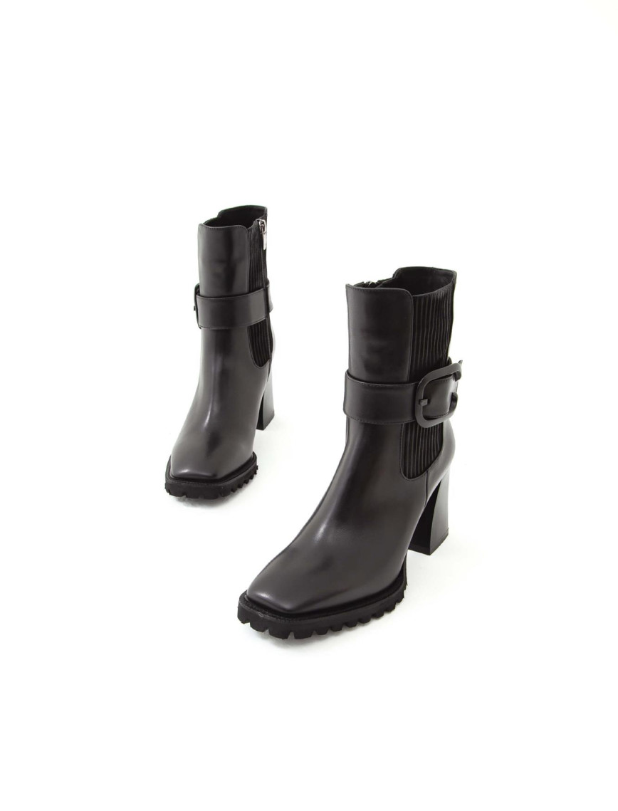 Tamer Tanca Kadın Hakiki Deri Siyah Deri Topuklu Bot Tamer Tanca Kadın Hakiki Deri Siyah Deri Topuklu Bot