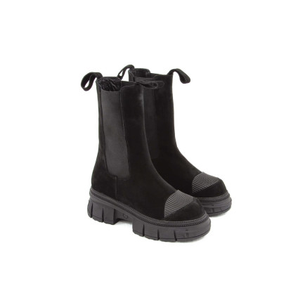 Tamer Tanca Kadın Hakiki Deri Siyah Süet Casual Bot