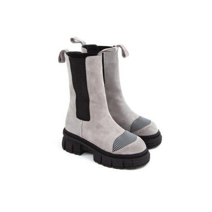 Tamer Tanca Kadın Hakiki Deri Gri Casual Bot