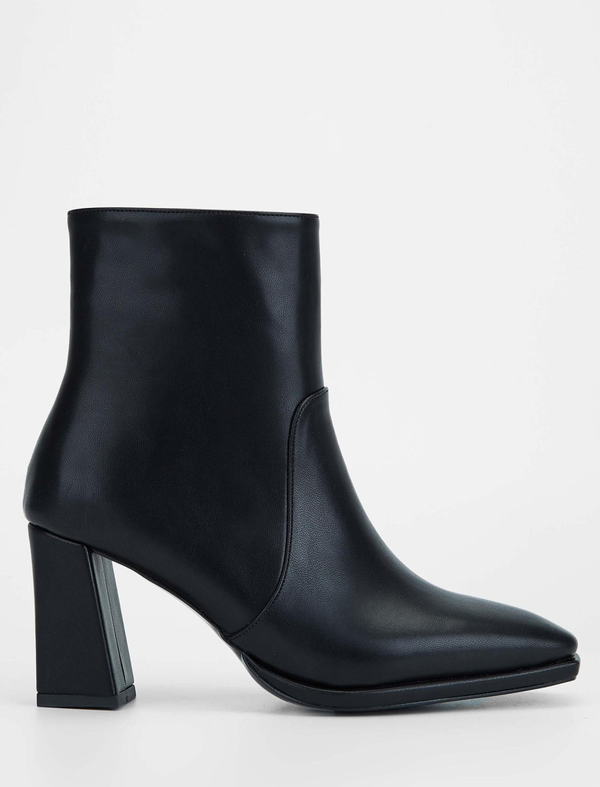 Tamer Tanca Kadın Vegan Siyah Topuklu Bot Tamer Tanca Kadın Vegan Siyah Topuklu Bot