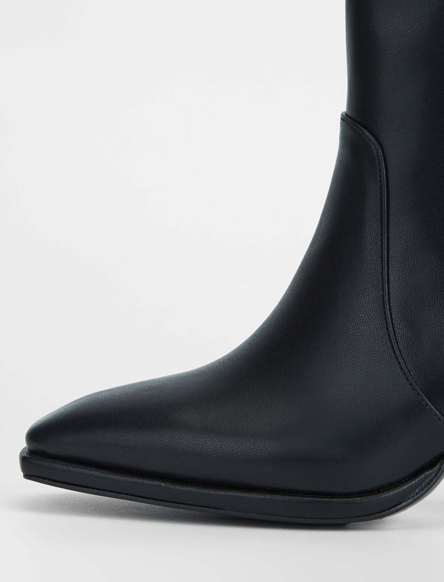 Tamer Tanca Kadın Vegan Siyah Topuklu Bot Tamer Tanca Kadın Vegan Siyah Topuklu Bot