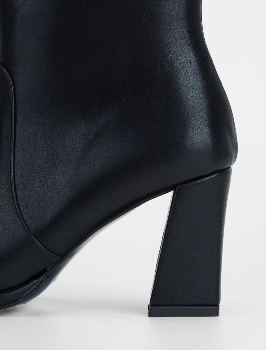 Tamer Tanca Kadın Vegan Siyah Topuklu Bot Tamer Tanca Kadın Vegan Siyah Topuklu Bot
