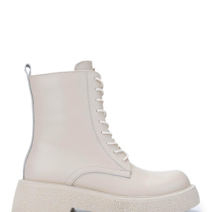 Tamer Tanca Kadın Hakiki Deri Bej Casual Bot Tamer Tanca Kadın Hakiki Deri Bej Casual Bot