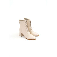 Tamer Tanca Kadın Hakiki Deri Bej Bot Tamer Tanca Kadın Hakiki Deri Bej Bot