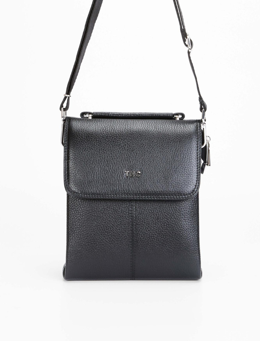 Tamer Tanca Erkek Hakiki Deri Siyah Postacı Çantası Tamer Tanca Erkek Hakiki Deri Siyah Postacı Çantası