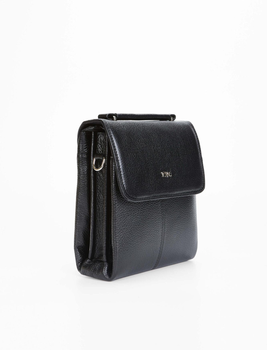 Tamer Tanca Erkek Hakiki Deri Siyah Postacı Çantası Tamer Tanca Erkek Hakiki Deri Siyah Postacı Çantası