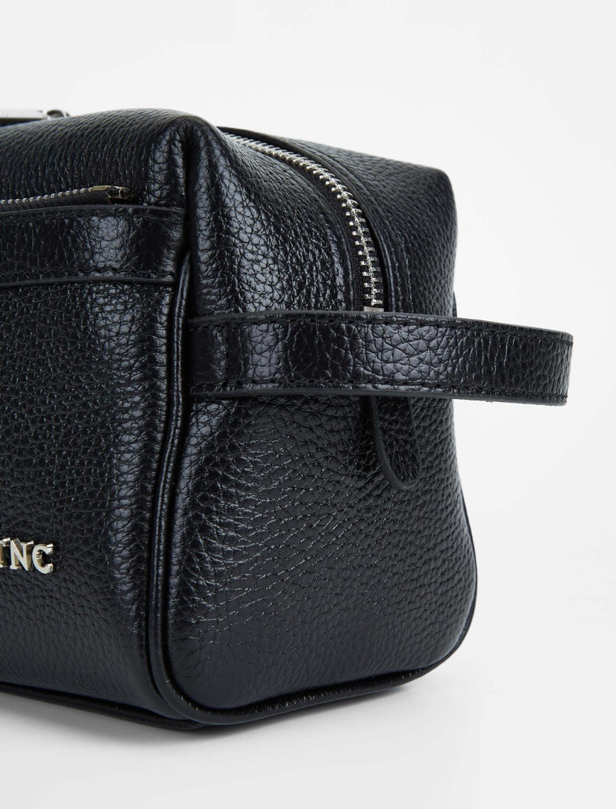 Tamer Tanca Erkek Hakiki Deri Siyah Traş Çantası Tamer Tanca Erkek Hakiki Deri Siyah Traş Çantası