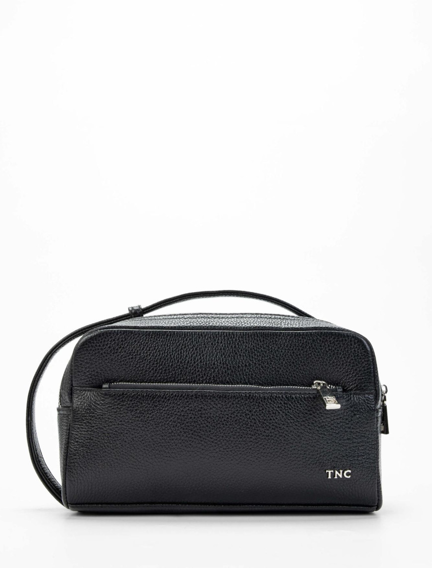 Tamer Tanca Erkek Hakiki Deri Siyah Traş Çantası Tamer Tanca Erkek Hakiki Deri Siyah Traş Çantası